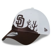 Men's New Era White/Dark Brown San Diego Padres 2025 Spring Training Landscape 39THIRTY Flex Hat